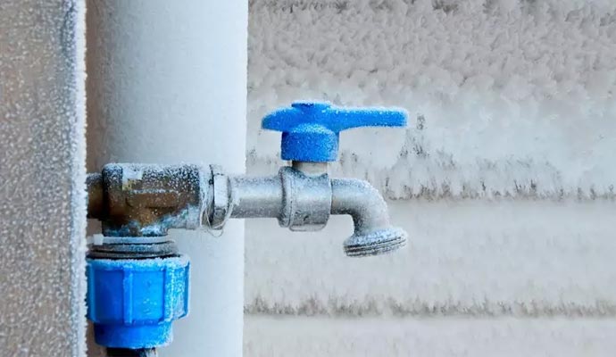 Frozen pipe need to be cleaned