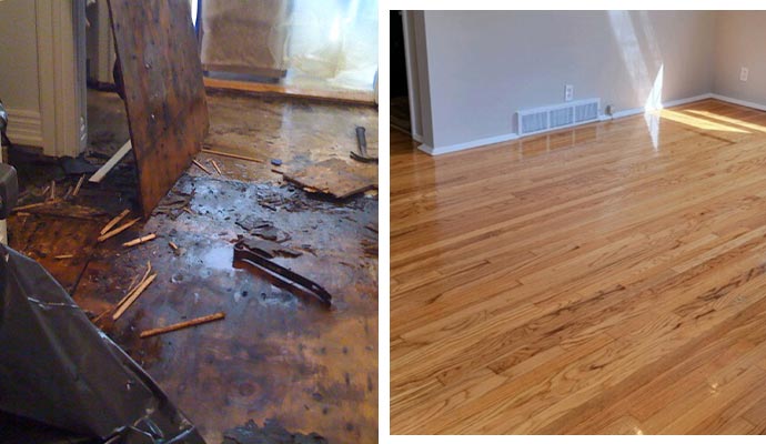 Water Damaged Hardwood Floor Restoration in Cincinnati, Columbus, Ohio & Sarasota, Florida